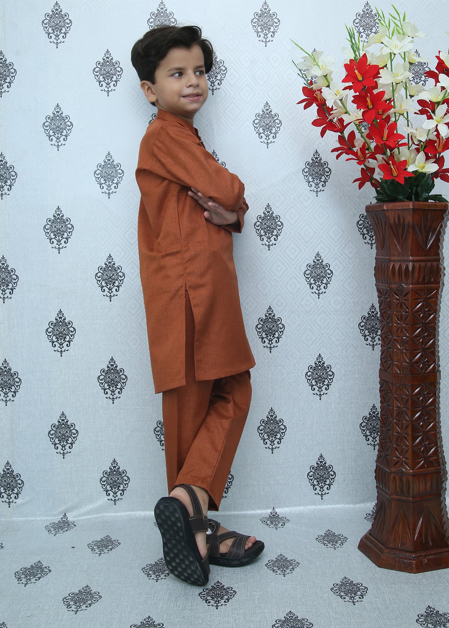 Rust Kurta Pajama MKP-054 - wearmani