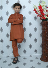 Rust Kurta Pajama MKP-054 - wearmani