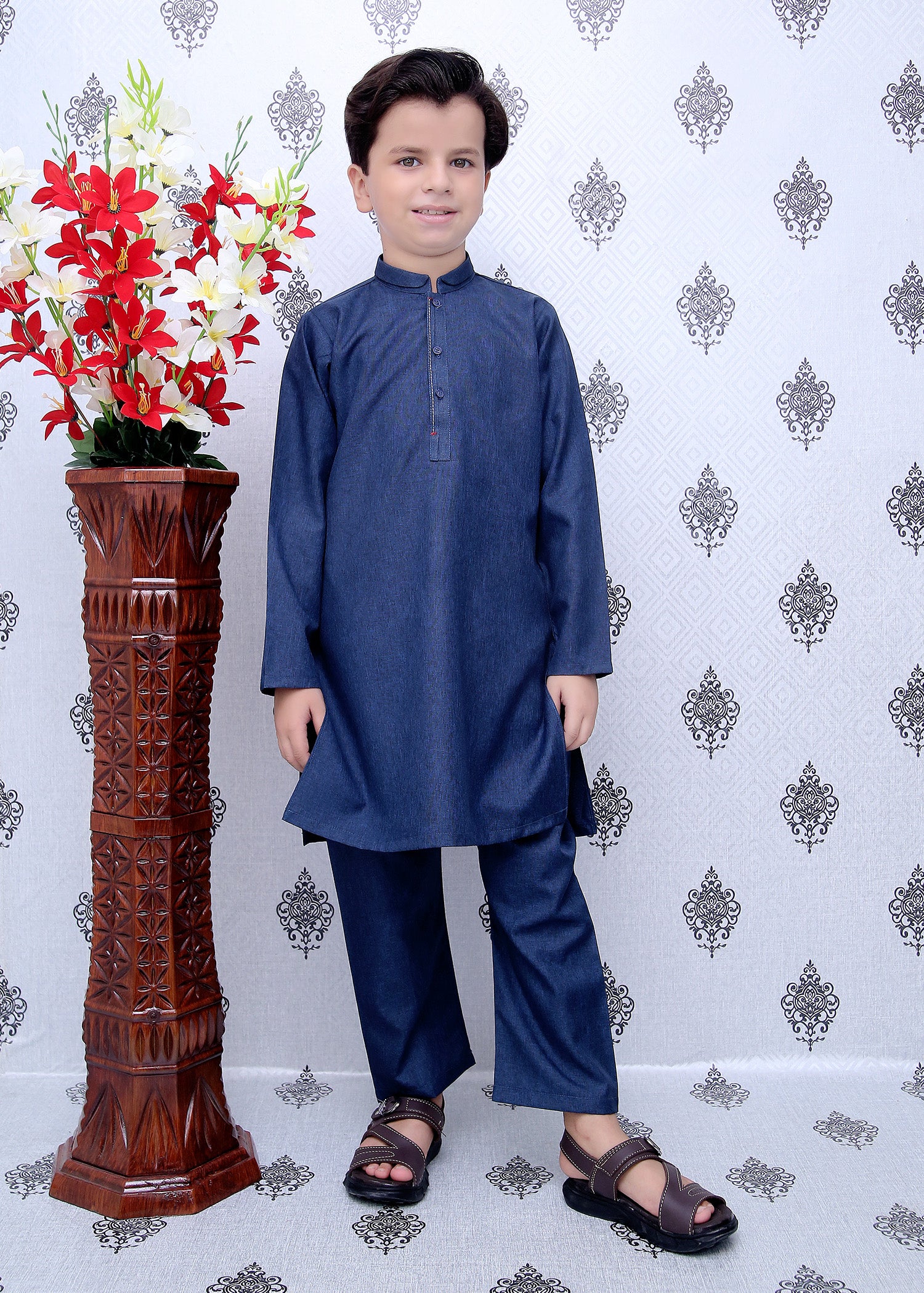 Blue Boys Kurta Trouser - wearmani