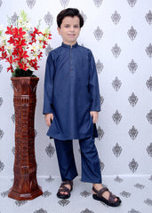 Blue Boys Kurta Trouser - wearmani