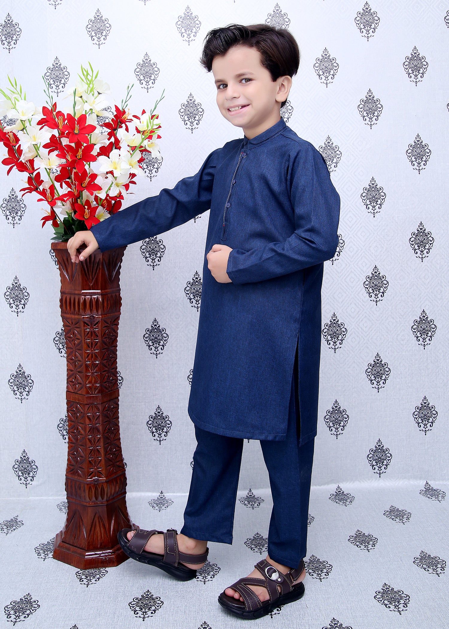 Blue Boys Kurta Trouser - wearmani