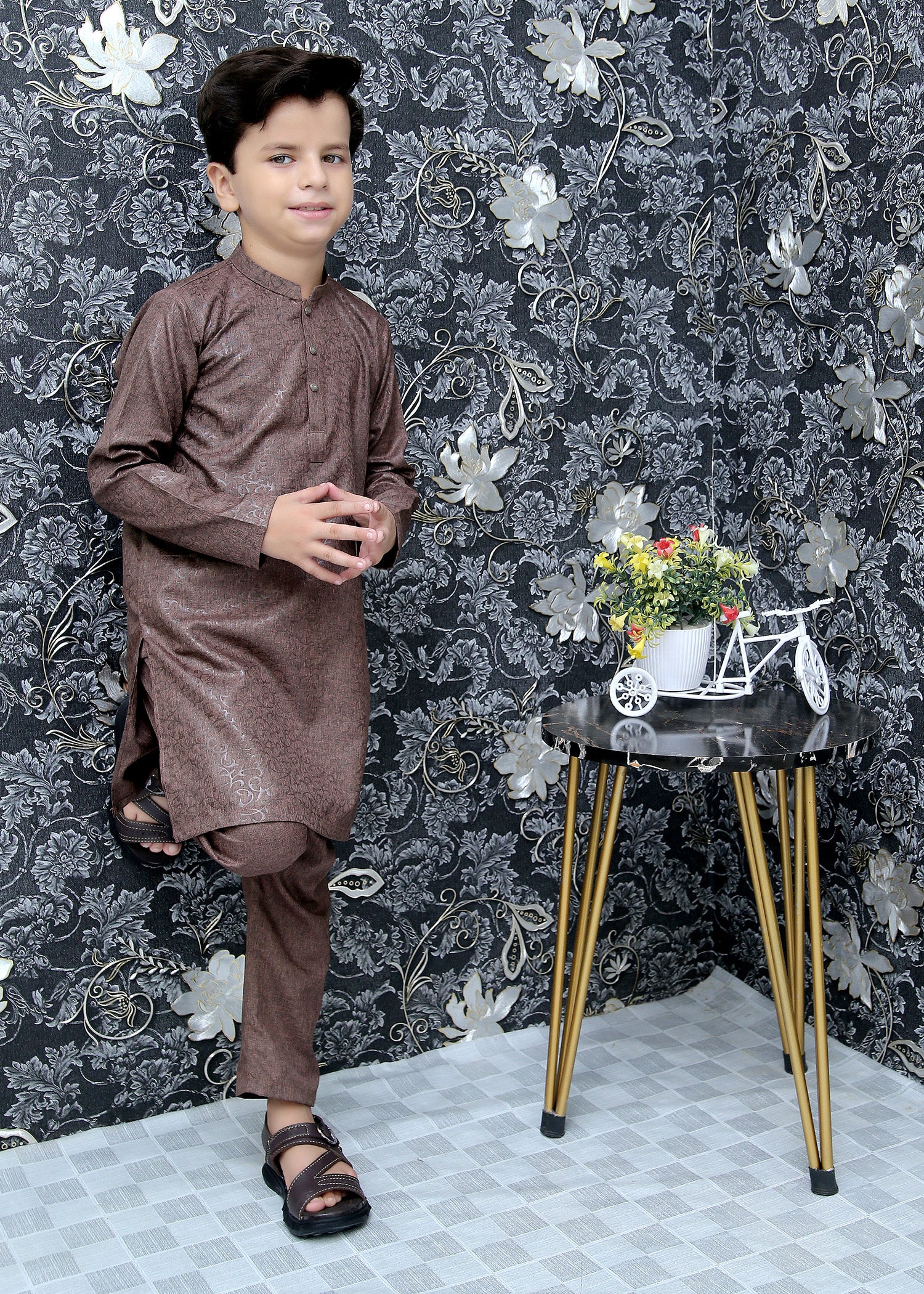 Brown Boys Kurta Trouser MKP-039 - wearmani