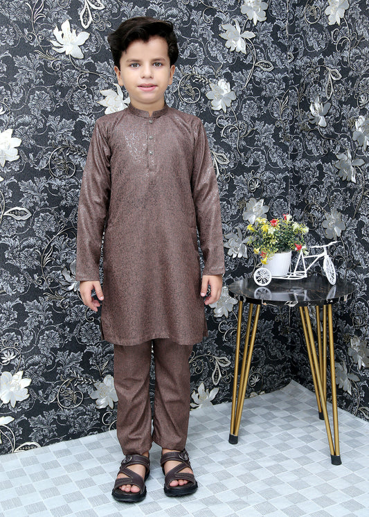 Brown Boys Kurta Trouser MKP-039 - wearmani