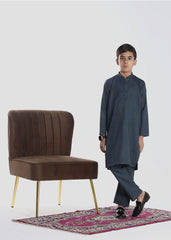 "Traditional boys’ kurta and trouser set for ages 3–14, featuring a long-sleeved kurta with a straight cut and matching trousers, ideal for festive and cultural occasions."