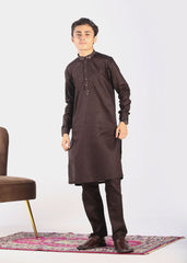 Boys Kurta Trouser- Dark Brown