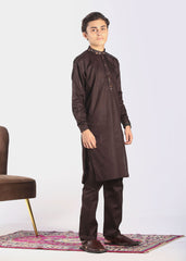 Boys Kurta Trouser- Dark Brown