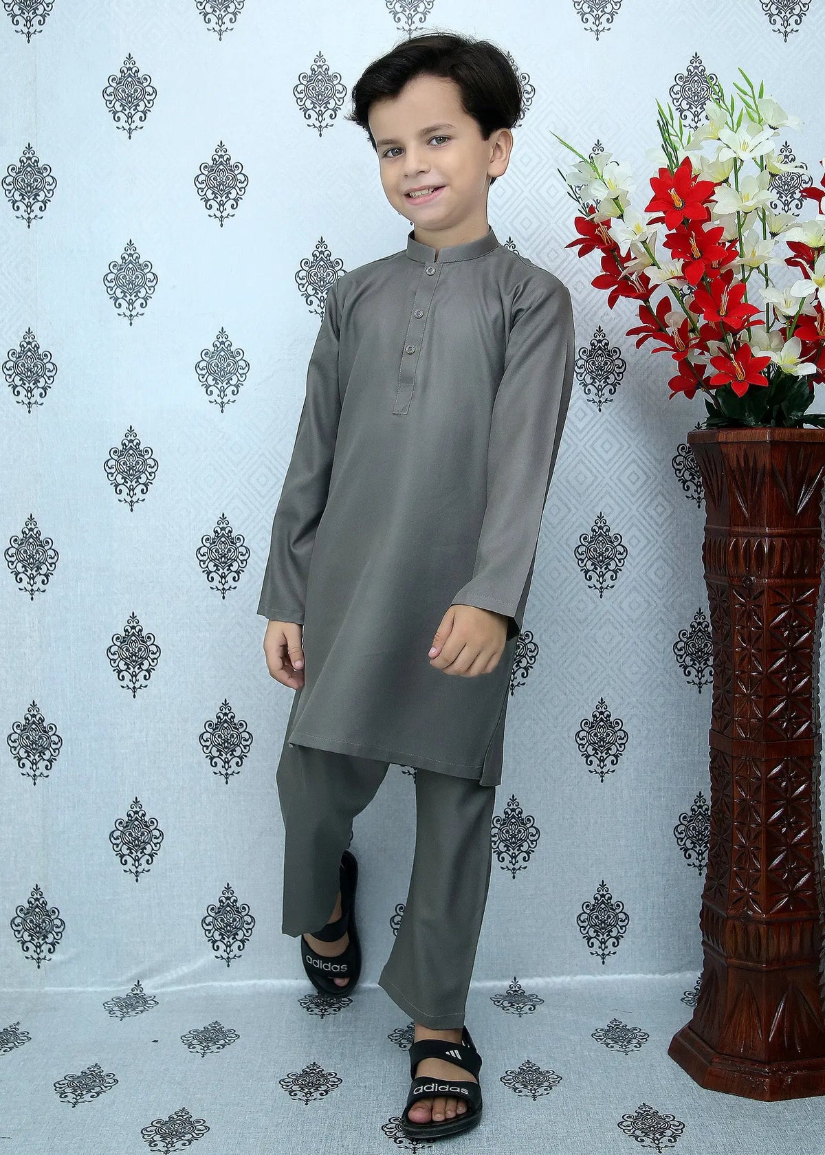 Grey Boys Kurta Trouser MKP-055 - wearmani