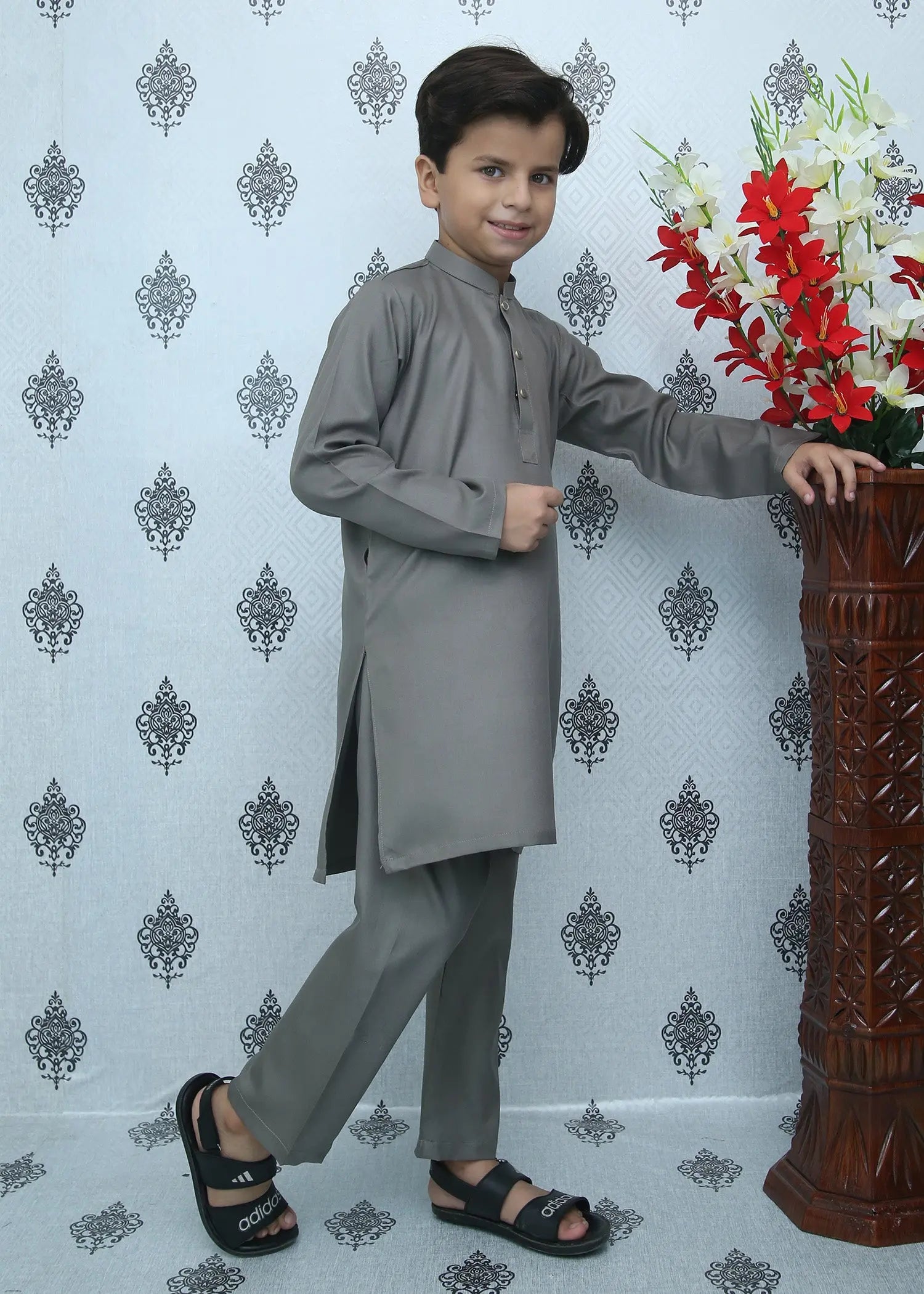 Grey Boys Kurta Trouser MKP-055 - wearmani