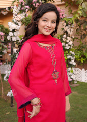 PINK 3PC CHIFFON SUIT