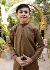 BROWN KURTA PAJAMA -  Pakistani Festive Kids Collection